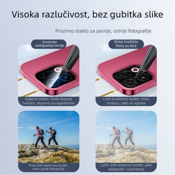 Zaštitni film za objektiv kamere Oppo Find X9 / Find X9 Pro – puna zaštita, Asahi staklo, lasersko graviranje, branda Double Gull