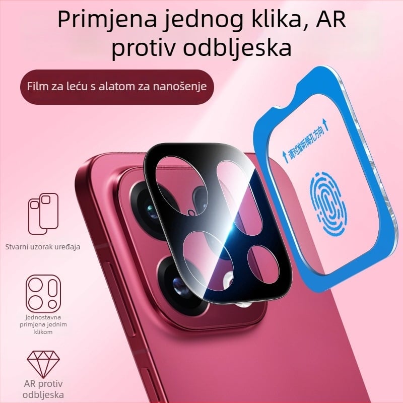 Zaštitni film za objektiv kamere Oppo Find X9 / Find X9 Pro – puna zaštita, Asahi staklo, lasersko graviranje, branda Double Gull
