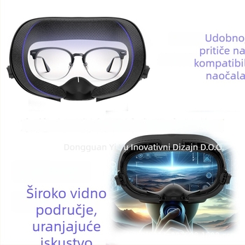 Quest 3 maska za oči od Ice Silk, podesivi teleskopski okvir, jednostavna instalacija, prozračna