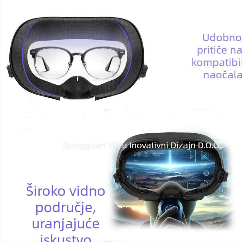 Quest 3 maska za oči od Ice Silk, podesivi teleskopski okvir, jednostavna instalacija, prozračna