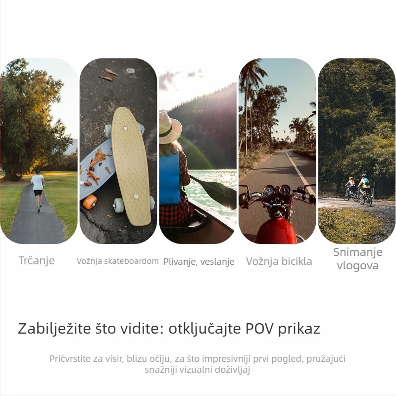 SUNNYLIFE Klips za rub kapu za Insta360 GO 3S/GO 3 — držač na glavu za snimanje iz prvog lica, model G3S-J867, materijal plastika