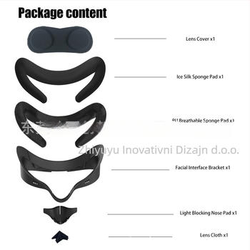 Prošireni okvir maske za Meta Quest 3S – prozračni Ice Silk maska dodatak (Model YY-M061; kompatibilan s Quest3S; OEM obrada; udoban i prozračan; blokira svjetlo)