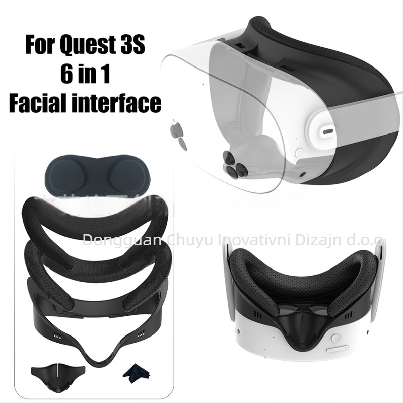 Prošireni okvir maske za Meta Quest 3S – prozračni Ice Silk maska dodatak (Model YY-M061; kompatibilan s Quest3S; OEM obrada; udoban i prozračan; blokira svjetlo)
