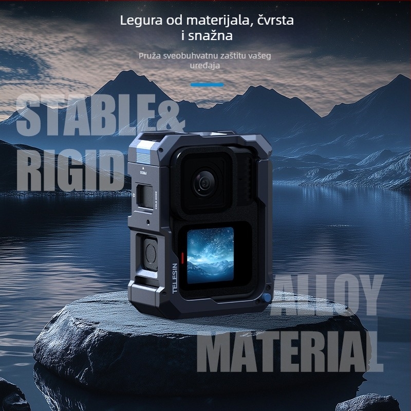 Telesin GP13 metalna kavez za GoPro – nadograđeni model, kompatibilan s HERO 9–13, aluminijska legura, šifra proizvoda S6-fms-15-tgp