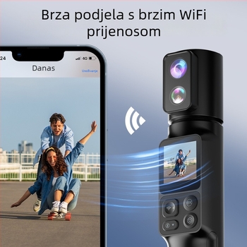 M103 Ručna akcijska kamera – senzor 50 MP, 2'' LCD, TF kartica, ABS kućište, 7-sat baterija