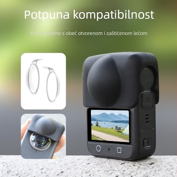 Silikonska maska za zaštitu objektiva za DJI 360 panoramsku akcijsku kameru; ispis logotipa dostupan
