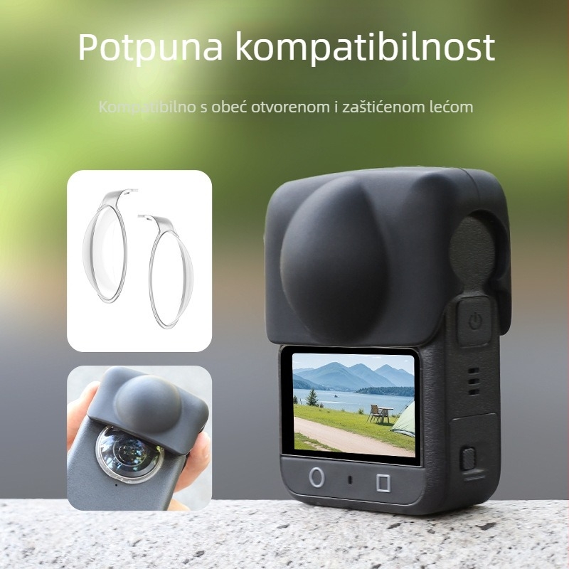 Silikonska maska za zaštitu objektiva za DJI 360 panoramsku akcijsku kameru; ispis logotipa dostupan
