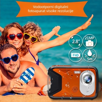 Vodootporna digitalna kamera WDC-8026, 21 MP, TF kartica pohrana, podvodna upotreba, vijek baterije 2 h