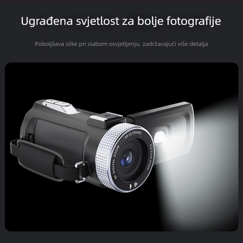 Profesionalna digitalna videokamera s 18x optičkim zumom, CMOS senzorom, 1080p, LCD zaslon 3,0 inča, 25 mm objektiv