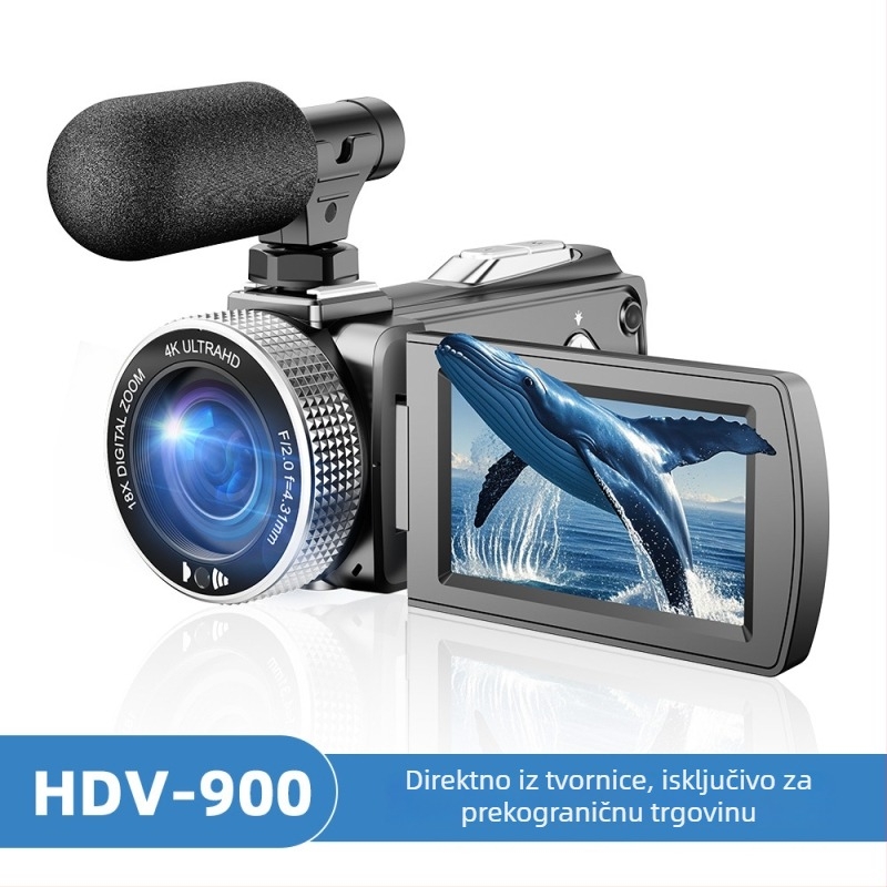 Profesionalna digitalna videokamera s 18x optičkim zumom, CMOS senzorom, 1080p, LCD zaslon 3,0 inča, 25 mm objektiv