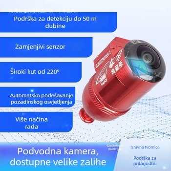 Podvodna HD vizualna kamera za ribolov – napajanje DC 10–18V, dubina 0,6–73 m, Detektor ribe