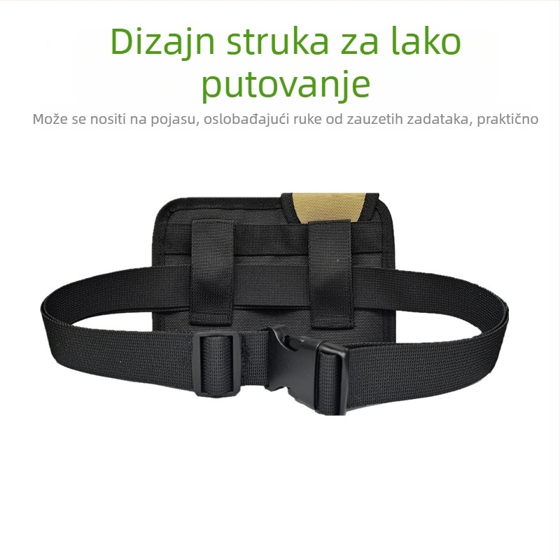 Sportska torba oko pojasa — unisex; za aktivnosti na otvorenom; oksford tkanina; zatvarač: zip