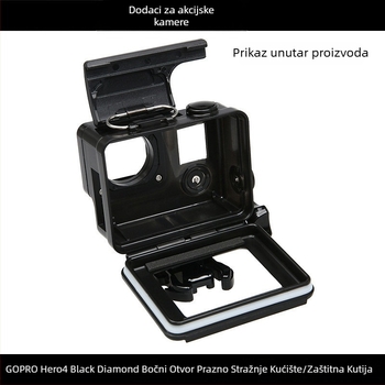 GoPro zaštitni stražnji poklopac za 3+/4, PC materijal, model Black King Kong, bočno otvarajuće podvodno kućište
