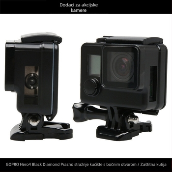 GoPro zaštitni stražnji poklopac za 3+/4, PC materijal, model Black King Kong, bočno otvarajuće podvodno kućište