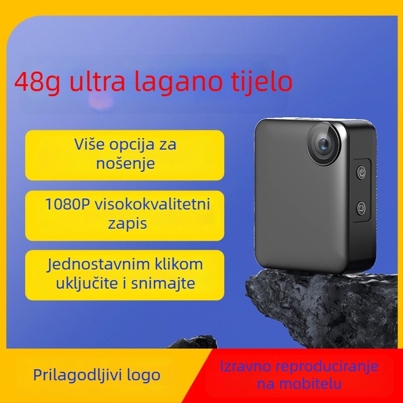 Telesna policijska kamera za nošenje s infracrvenim noćnim vidom, audio-video snimanje, na prsima (10× optički zum, CMOS senzor, 1080p, 1.5 inch LCD, stereo mikrofon)
