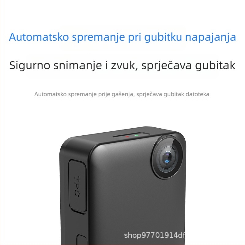 Telesna policijska kamera za nošenje s infracrvenim noćnim vidom, audio-video snimanje, na prsima (10× optički zum, CMOS senzor, 1080p, 1.5 inch LCD, stereo mikrofon)