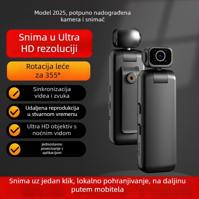 AG13 4G Vanjska prijenosna kamera s Wi‑Fi daljinskim nadzorom, 140° širokokutni vid, TF kartica, trajanje baterije 8 h