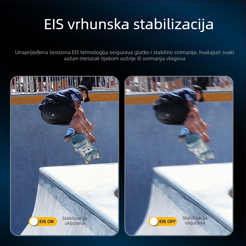 5K sportska kamera s EIS stabilizacijom, Wi-Fi bežično snimanje, 30fps, spremanje na TF karticu