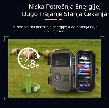 Vanjska infracrvena lovna kamera, model H2o, 16 MP, TF kartica do 128 GB, 2,0-inčni LCD, trajanje baterije 10 h