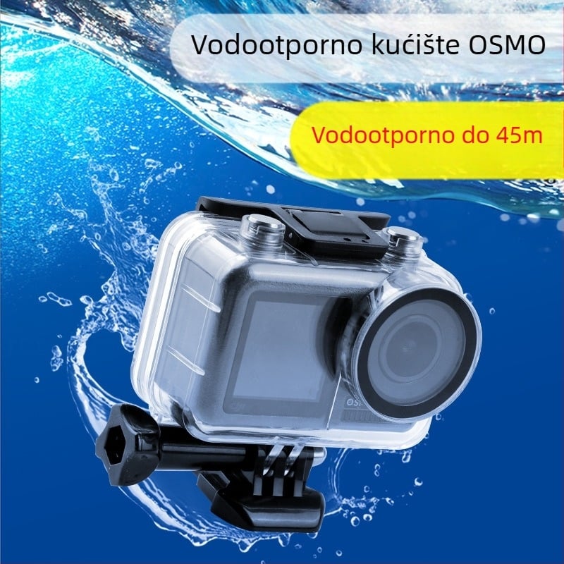 Podvodno kućište za DJI OSMO Action – dubina 45 m, akrilna konstrukcija, kompatibilno s OSMO Action, uključuje APP torbu