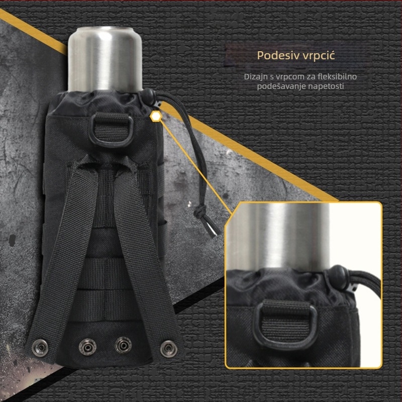 Pojasna torbica za bocu vode s kamuflažnim uzorom, 1000D materijal, ultralakа, otporna, poliester podstava, za outdoor sportove