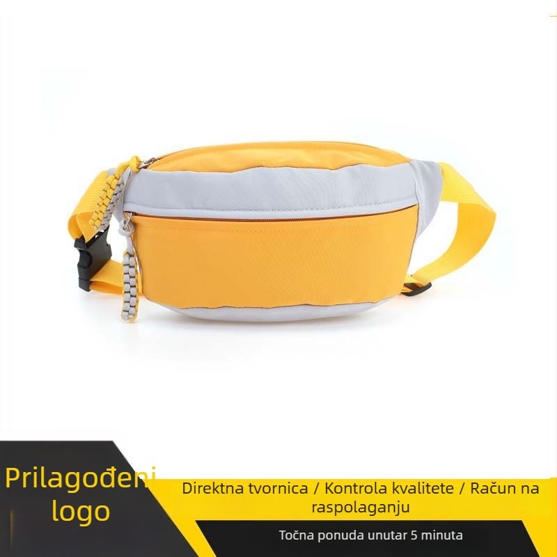 Crossbody torba za muškarce i žene s logom i dizajnom blok boja; najlon materijal, podstava poliester, zatvarač, unutarnji džep za ID, SHUOGUO
