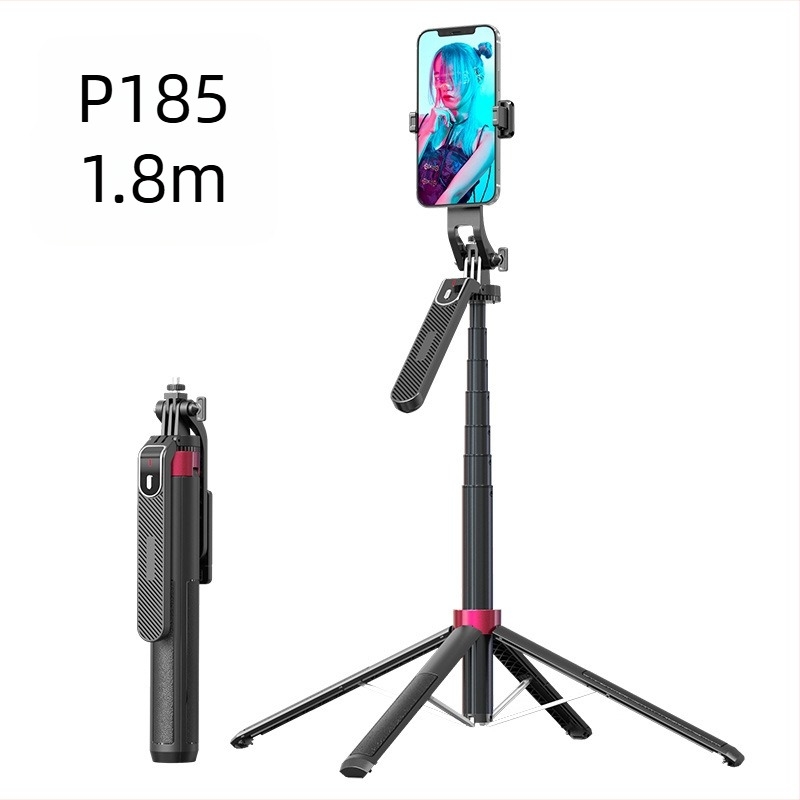 Četveronožni tripod s Bluetooth selfie štapićem za mobitele, daljinskim upravljanjem, stalak za livestream, univerzalna kompatibilnost, stabilizacija protiv podrhtavanja, legirana konstrukcija