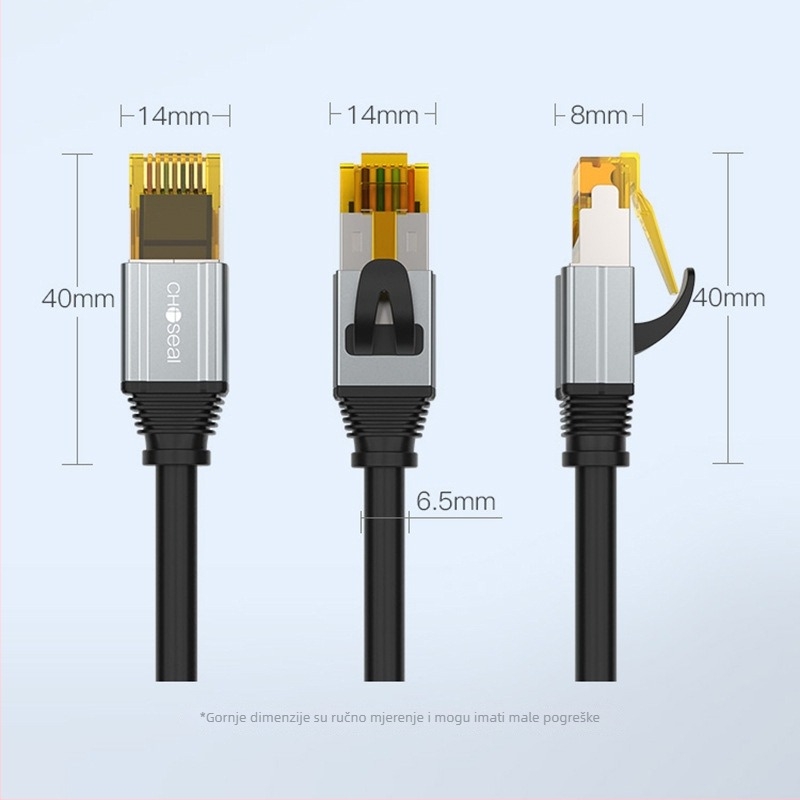 Cat6 kabel s dvostrukom zaštitom, RJ-45, čisto bakreno jezgro, 10 Gbps