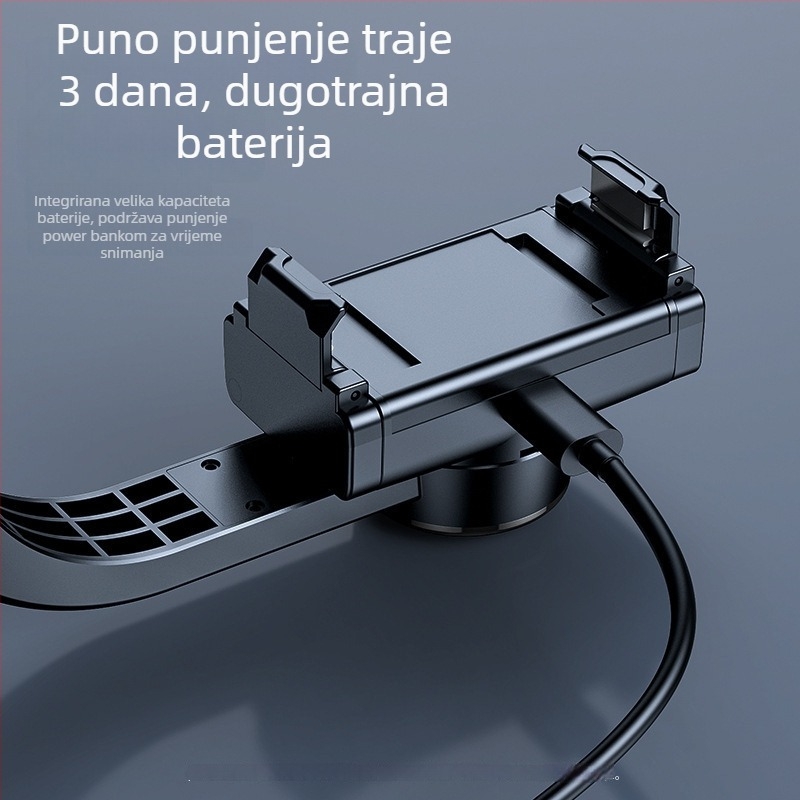 R15 ručni gimbal stabilizator za pametni telefon, s daljinskim upravljačem, Bluetooth, aluminijsko tijelo, univerzalna kompatibilnost