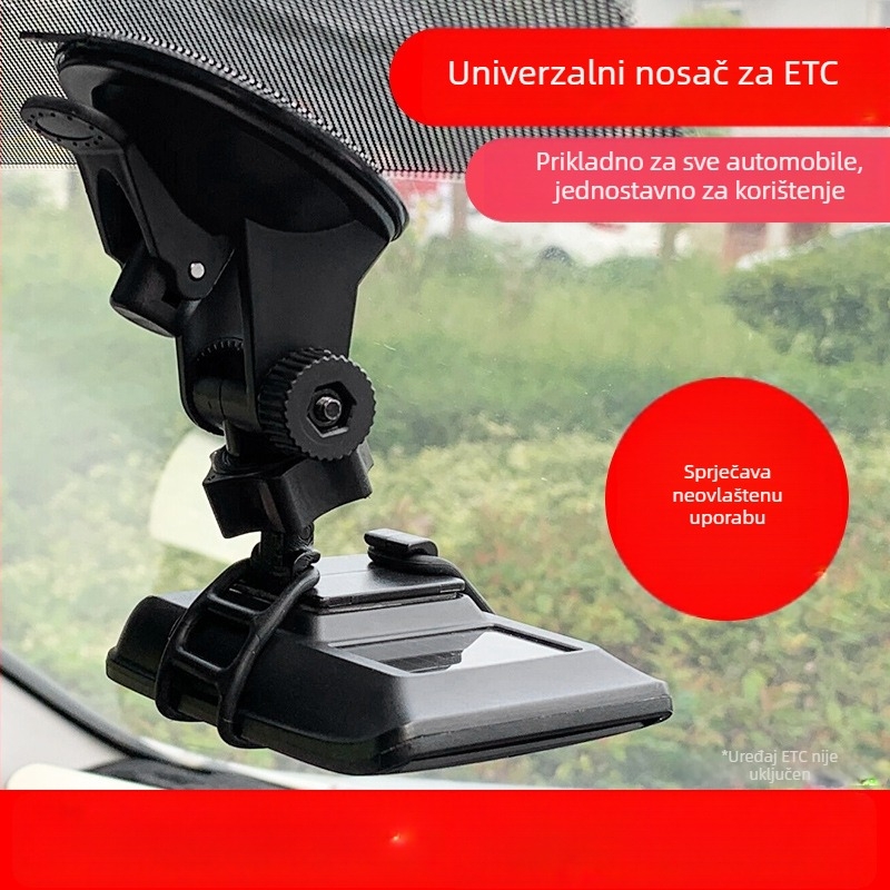 Držač ETC za vozilo sa usisnom čašicom - plastični, minimalistički stil (Model: Držač ETC za vozilo sa usisnom čašicom; Materijal: Plastika; Stil: Minimalistički; Prilagodba: Dostupno)