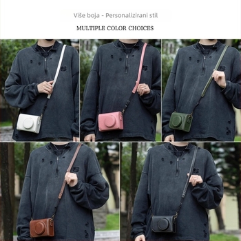 Torba za kameru za Sony ZV-E10 i Canon PowerShot V1 - PU koža, ručna torba, Unisex, proljeće 2025