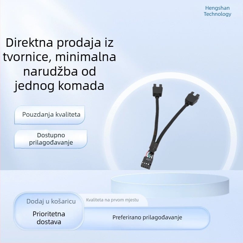 Adapter USB 9-pin na dvostruki 9-pin USB header za matičnu ploču