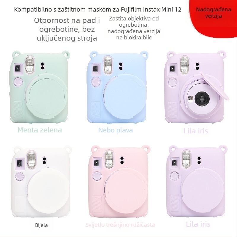 Silikonska zaštitna futrola za Mini12 fotoaparat, otporna na habanje, protiv rezanja, prijenosna torba za kameru, stil clutch