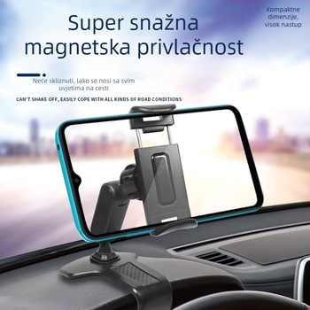 Držač za telefon u automobilu, za ploču instrumenta i retrovizor, Višenamjenski držač navigacije, Plastika, Mogućnost prilagodbe