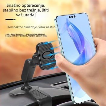 Držač za telefon u automobilu, za ploču instrumenta i retrovizor, Višenamjenski držač navigacije, Plastika, Mogućnost prilagodbe