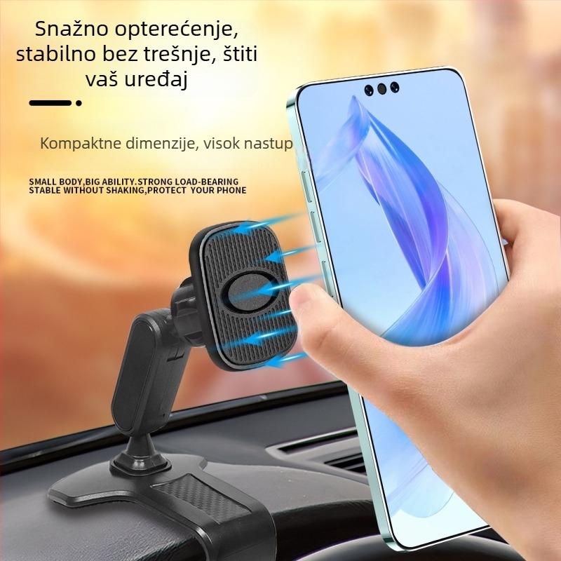 Držač za telefon u automobilu, za ploču instrumenta i retrovizor, Višenamjenski držač navigacije, Plastika, Mogućnost prilagodbe