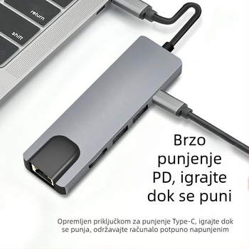 Pet-in-jedan Type-C docking stanica – USB-C sučelje, 5 Gbps, napajanje preko sabirnice