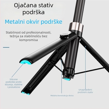 Selfie štap za mobitel s podnim stalkom za stolni prijenos uživo, aluminijski spoj, podrška prilagodbi
