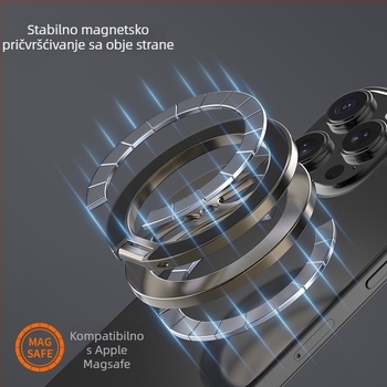 Q14 Dvostruki magnetski držač za telefon – cinkova legura, kreativan dizajn