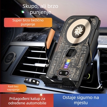 2026 novi prozirni držač za telefon u automobilu s otpornošću na podrhtavanje, protukliznim dizajnom, navigacijom i bežičnim punjenjem