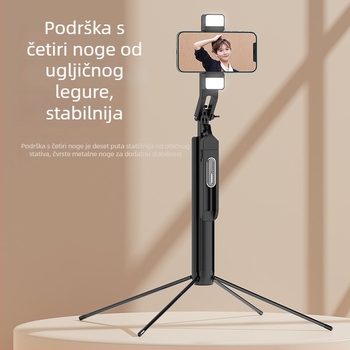 P530 metalni selfie štap s Bluetooth daljinskim upravljačem, stabilizatorom i LED osvjetljenjem
