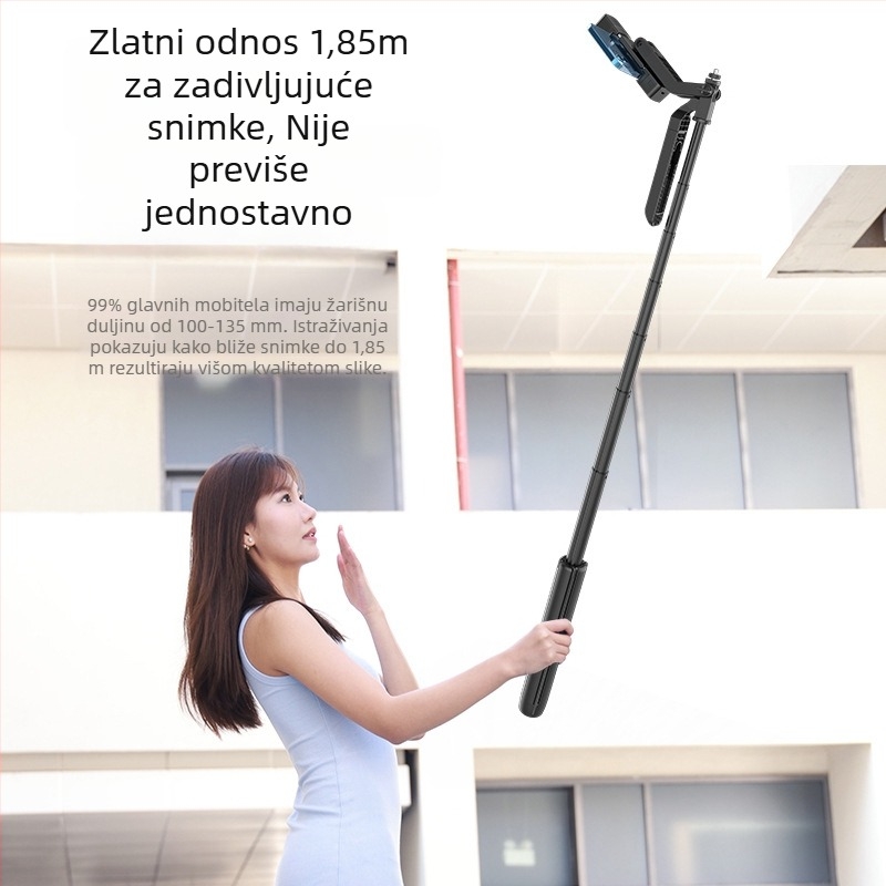 P530 metalni selfie štap s Bluetooth daljinskim upravljačem, stabilizatorom i LED osvjetljenjem