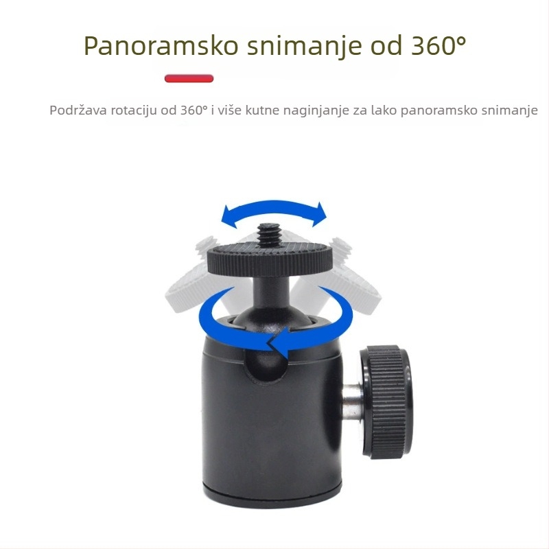 Glava stativa za live streaming, aluminijska legura, model K-18, nosivost 2–5 kg