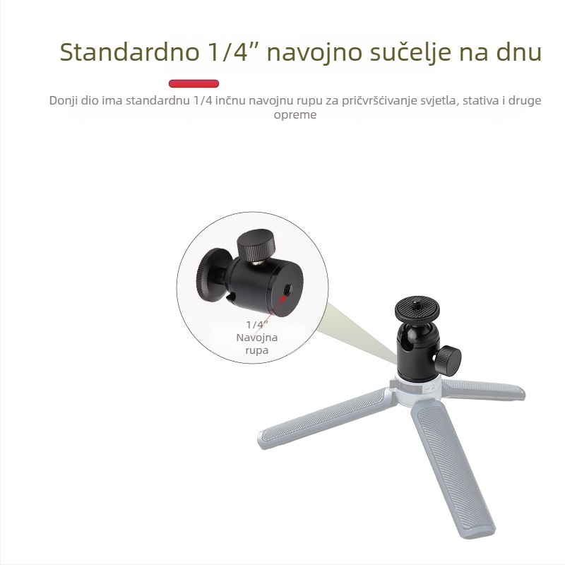 Glava stativa za live streaming, aluminijska legura, model K-18, nosivost 2–5 kg