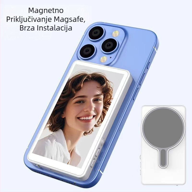 Uređaj za podijeljeni zaslon pametnog telefona – magnetski selfie, ABS kućište, Bluetooth podrška, kompatibilan sa svim modelima