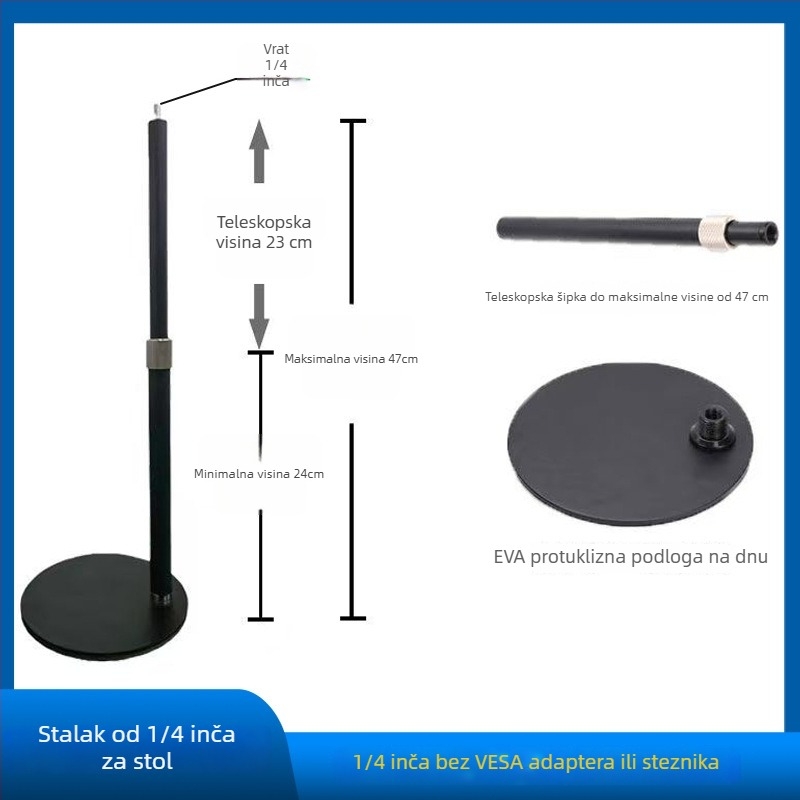 Stalak za snimanje odozgora, metalni materijal, IP stil, 3C certificiran (3C certifikat: 2025180706064907)