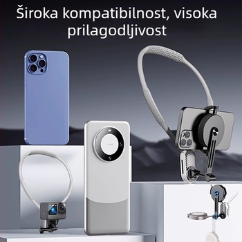 Hot Wheat nadglavi držač za telefon za POV snimanje – magnetska stabilizacija, tijelo od legure, za vanjske livestreamove