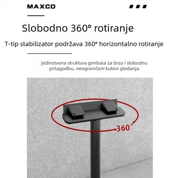 MAXCD Držač projekcije za N1Spro/Ultra – aluminijski spoj, T‑oblik podni stalak s upravljanjem kabelima