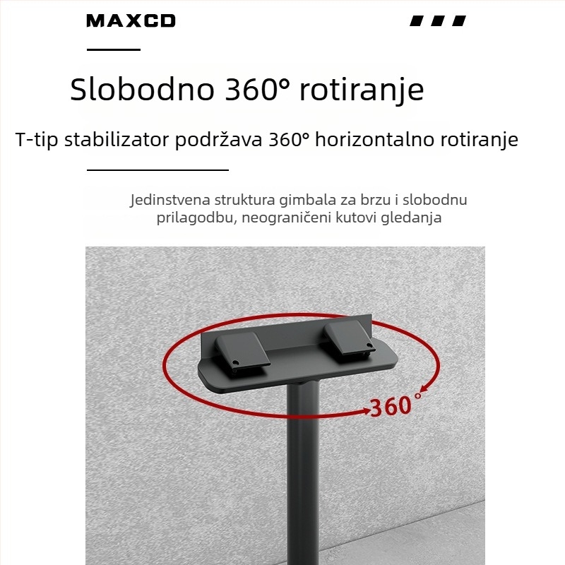 MAXCD Držač projekcije za N1Spro/Ultra – aluminijski spoj, T‑oblik podni stalak s upravljanjem kabelima