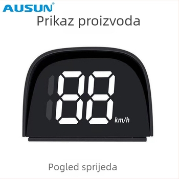 HUD radar brzinu za auto – prikaz brzine u realnem vremenu, mjerenje kod semafora, podsjetnik na benzinsku postaju – Model Y01, USB napajanje, točnost 1.0, 24V